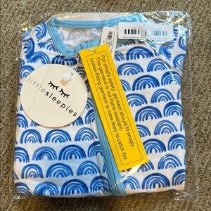 Little Sleepies Blue Rainbows Shorty Zippy 6-12m